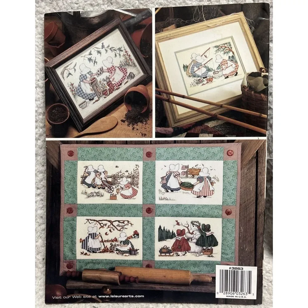 Sunbonnet Sue Yesteryear's Sweetheart Cross Stitch Book Carol Emmer Leisure Arts